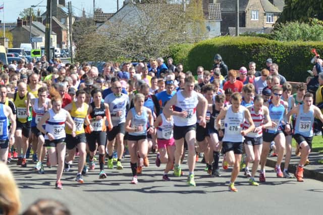 Action from the Langtoft 10k.