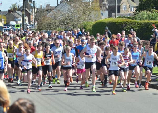 Action from the Langtoft 10k.