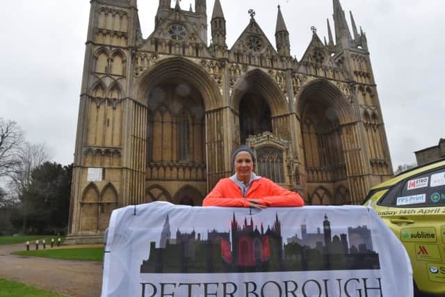 Runner Jo Pavey arrives in Peterborough   to promote the Peterborough Marathon EMN-191203-192830009