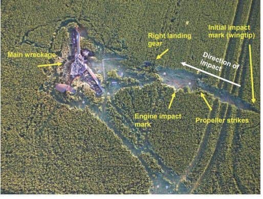 The scene of the crash