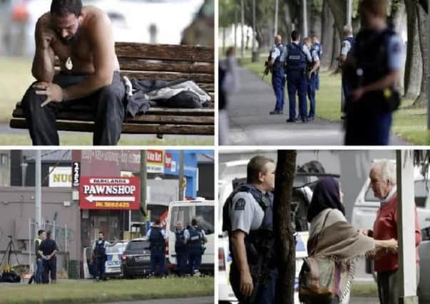Images from Christchurch following the terror attack. Pic: Getty