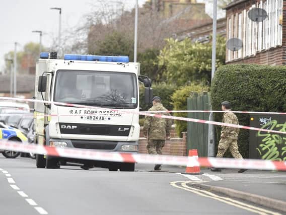 The bomb disposal unit in New Road