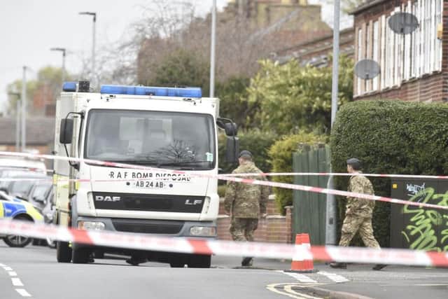 The bomb disposal unit in New Road