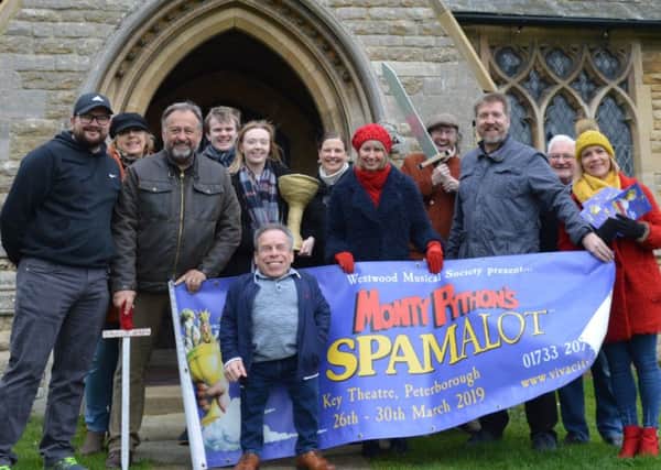 Warwick Davis helped promote Spamalot with the Westwood Musical Society