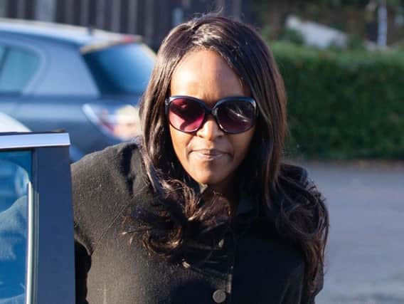 Fiona Onasanya arriving at her home in Peterborough after her release from prison. Photo: Terry Harris