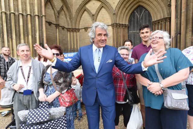 David Dickinson's Real Deal filming at Peterborough Cathedral in 2016