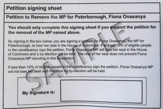 A sample sheet which people can sign