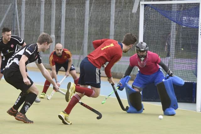 Action from a 4-3 win for City of Peterborough seconds over Bourne Deeping firsts. Photo: David Lowndes.