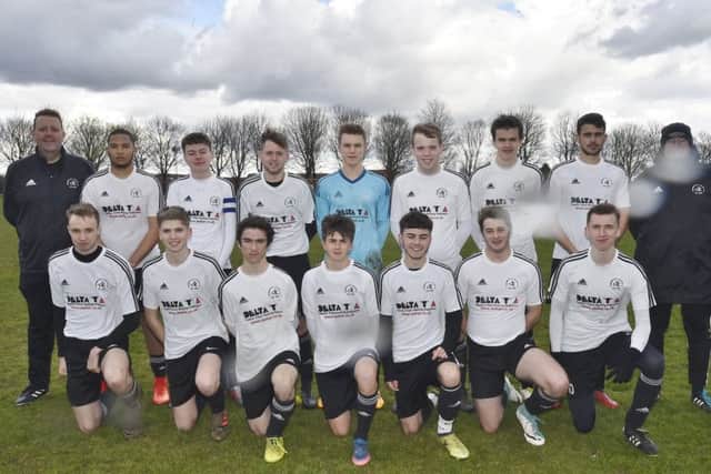 Werrington Athletic Under 18s are pictured before a 2-0 defeat by Werrington Athletic White. From the left are, back,  Paul Barker, Leonardo Rey, Adam Barker, Lewis Wright, Blazej Chabraszewski, Sam Wilson, Myles Peake, Luke Sturgeon, Damian Hunter, front, Jacob Large, Dylan Anderson, Oliver Goymour, Oliver Baig, Callum Boyes, Steven Greaves and Lewis Forwood,