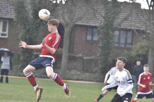 Action from the game between Werrington Athletic Under 18 and Werrington Athletic White. Picture: David Lowndes