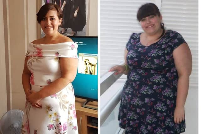 Kerry now and before her weightloss