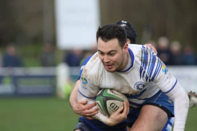 Kaz Henderson scores one of his three tries for the Lions. Picture: Mick Sutterby