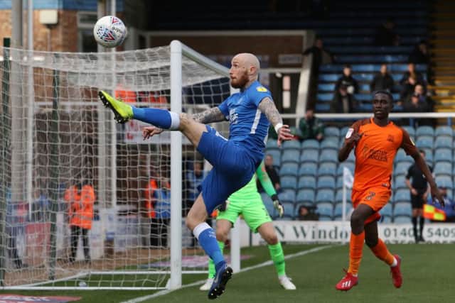 Marcus Maddison in action for Posh against Southend. Photo: Joe Dent/theposh.com.