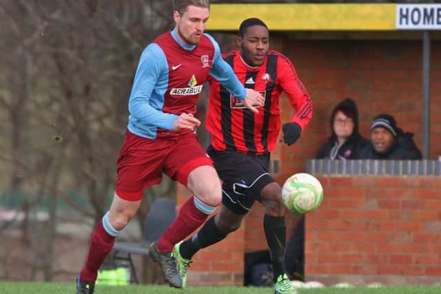 Luke Hunnings scored the winning goal for Deeping Rangers against Cogenhoe.