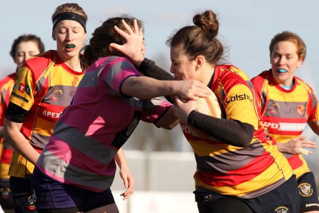 Action from the Borough v Olney game. Picture: Mick Sutterby