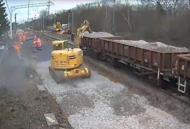 Work at Fletton Junction. Photo: Network Rail