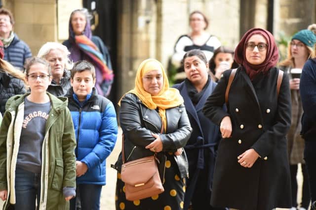 Christchurch vigil at Peterborough Cathedral attending by Mayor of Peterborough Coun. Chris Ash, Mayoress Doreen Roberts, Coun Ansar Ali, The Vicar of Peterborough Revd Canon Ian Black and Tim Alban Jones Peterborough Cathedral Canon in Residence EMN-190325-105239009
