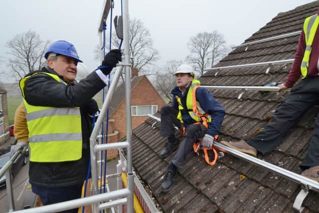 The then city council leader Marco Cereste at the launch of the solar panel scheme in Clarence Road, Peterborough, in 2015