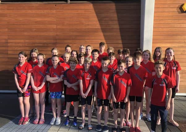 The victorious Deepings Swimming Club team competing at the Corby Swimming Club long course open meet