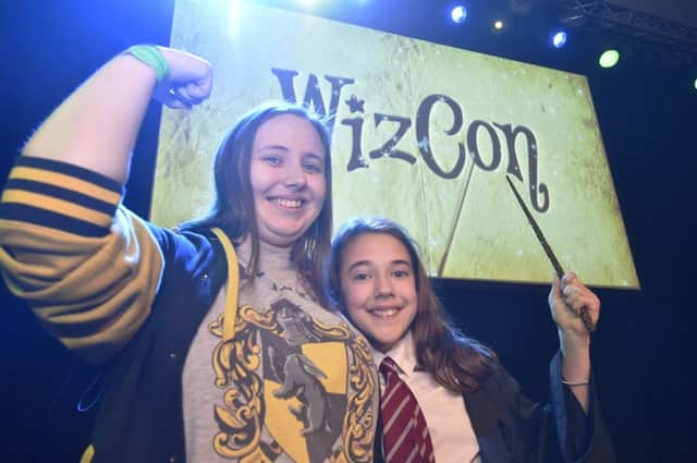 WizCon Harry Potter event at the Cresset.   Potter quiz winners  Katie Jackson and Eva Nisvet EMN-190325-154534009