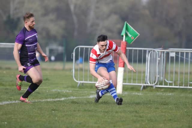 Will Moore touches down for his first Lions try. Picture: Mick Sutterby