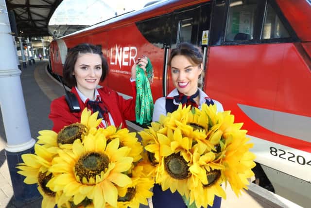 LNER sunflower ambassadors. Photo: LNER