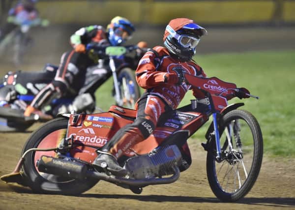 Rohan Tungate on his way to victory for Panthers in heat six. Picture: David Lowndes
