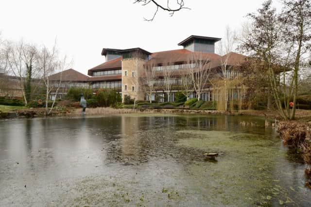 The old Pearl Assurance buildings and gardens. Pic: Elain Harwood