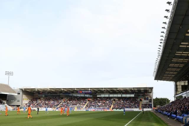 A packed Motorpoint Stand at the ABAX Stadium.