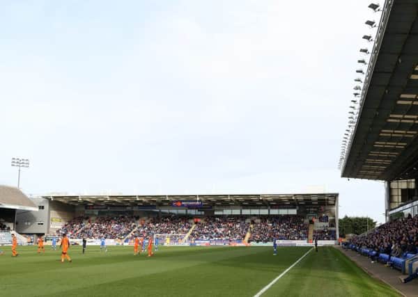 A packed Motorpoint Stand at the ABAX Stadium.