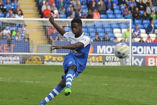 Leo Da Silva Lopes on his Posh debut in April 2015.