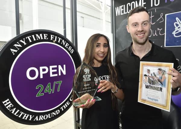 Gym of the Year winners  Ruby Parvez and Tom Fletcher at Anytime Fitness EMN-190204-173421009