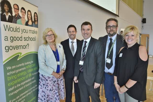Last year's governors conference: Lynne Ayres, speaker Duncan Lowe, Jonathan Lewis, Al Kingsley and Lynne Rayner EMN-180616-194646009