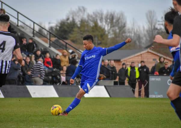 Dion Sembie-Ferris scored twice for Peterborough Sports at Welwyn Garden City.