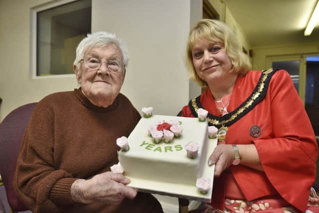 Ruby Hurst with Mayor of Whittlesey and Whittlesey WI president Julie Windle. EMN-190304-080550009