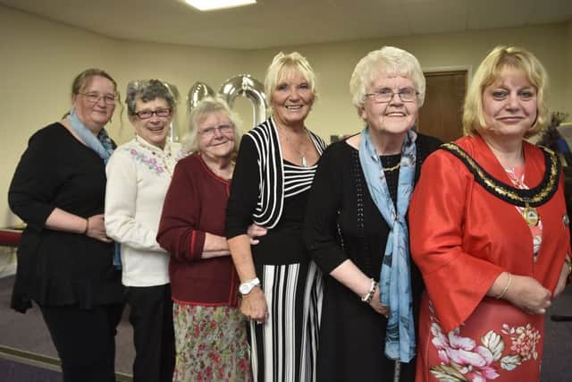 Past and present presidents Su Rowbotham, Mimi Bashford, Ann Quincy, Jan Garner, Dena Old and Julie Windle. EMN-190304-080517009