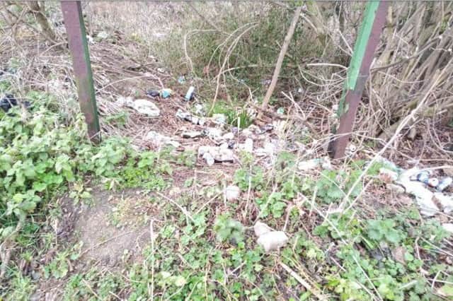 Alcohol litter on land owned by Railworld in the new PSPO area