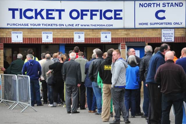 Posh v Sunderland on Easter Monday is an all-ticket game.