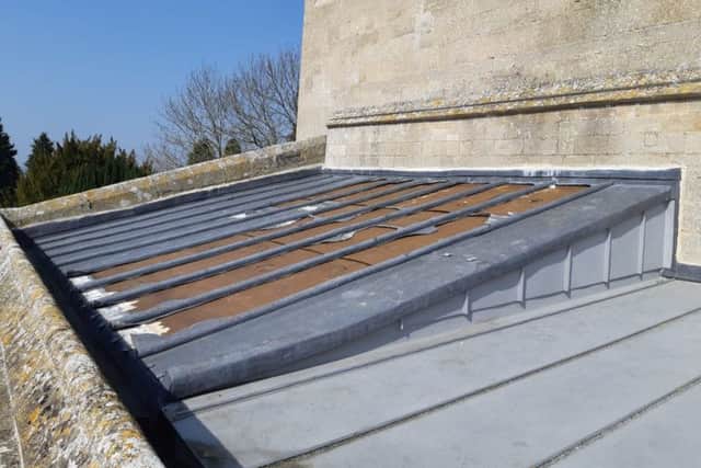 Lead stolen from the roof of All Saints in Elton. Photo: Cambridgeshire police