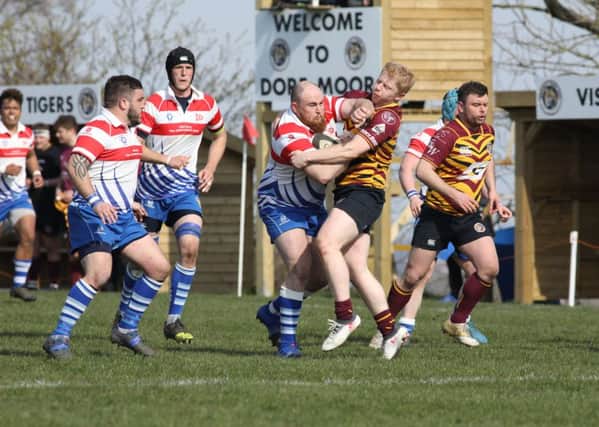 Charley Robinson on the attack for ther Lions against Sheffield Tigers. Picture: Mick Sutterby
