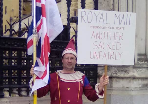 Bob Brett protesting in London