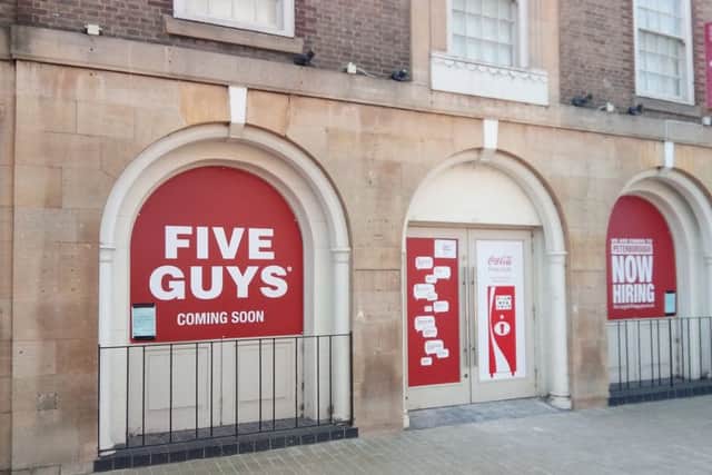 The Five Guys restaurant taking shape in Peterborough city centre