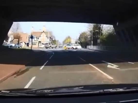 The near miss in Oundle Road. Footage from Kevin Jeffery