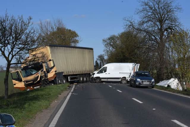 The scene of the crash