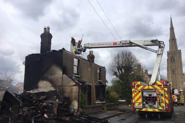 The fire in March. Photo: Cambridgeshire Fire and Rescue Service