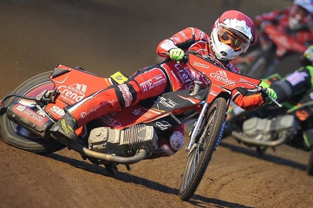 Lasse Bjerre is in front for Panthers in heat eight. Photo: David Lowndes.