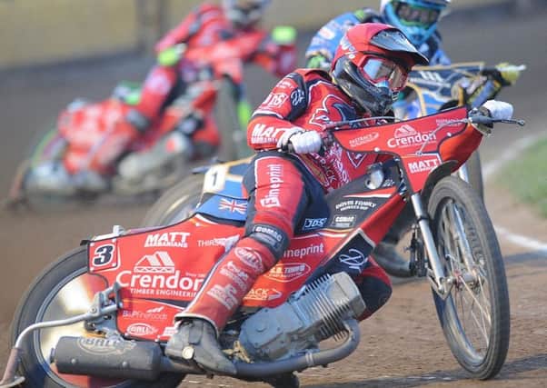 Action from heat five as Bradley Wilson-Dean leads the way for Panthers. Photo: David Lowndes.