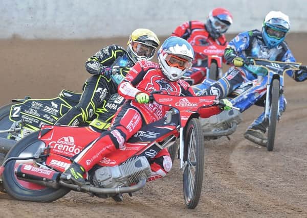 Lasse Bjerre leads the way for Panthers against Poole.