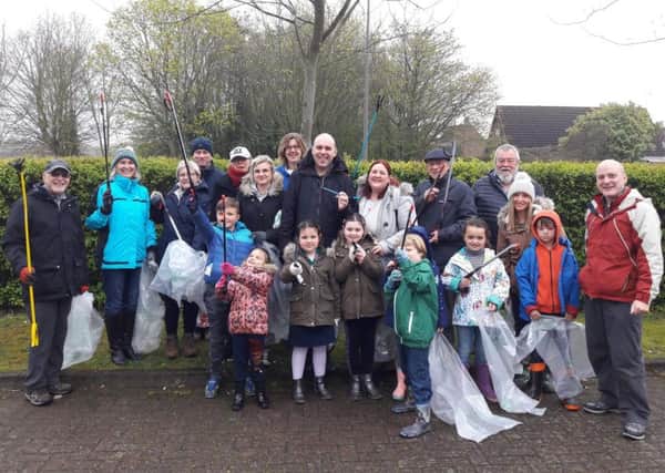 The litter pick volunteers in Werrington