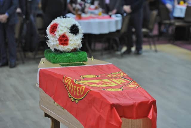 The funeral service for David Browett at the Parkway Sports and Social Club